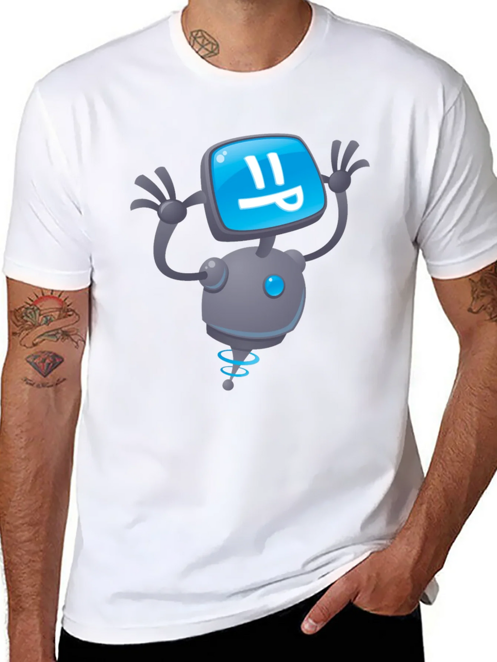 Robot Graphic Black T-Shirt product image 7