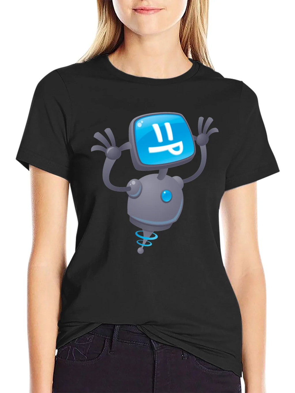 Robot Graphic Black T-Shirt product image 2