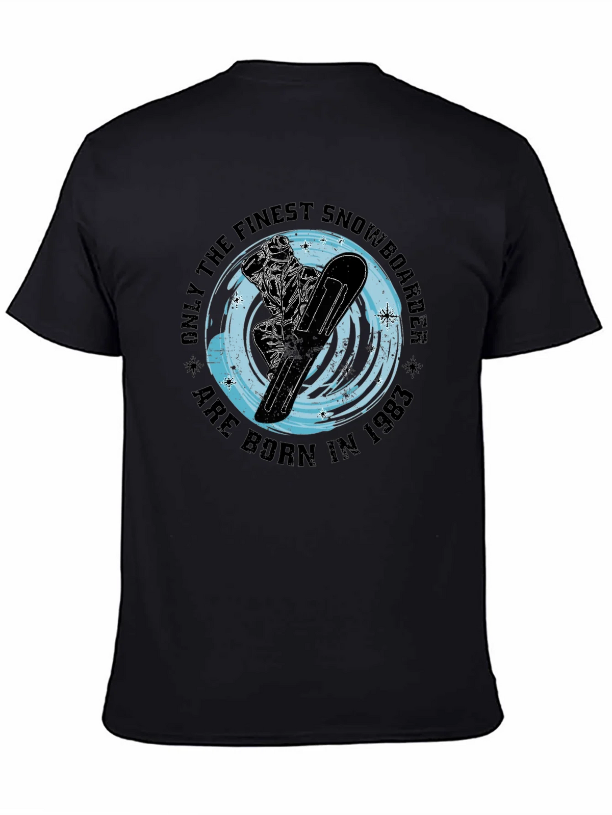 Finest Snowboarder Born in 1983 Black T-Shirt product image 4