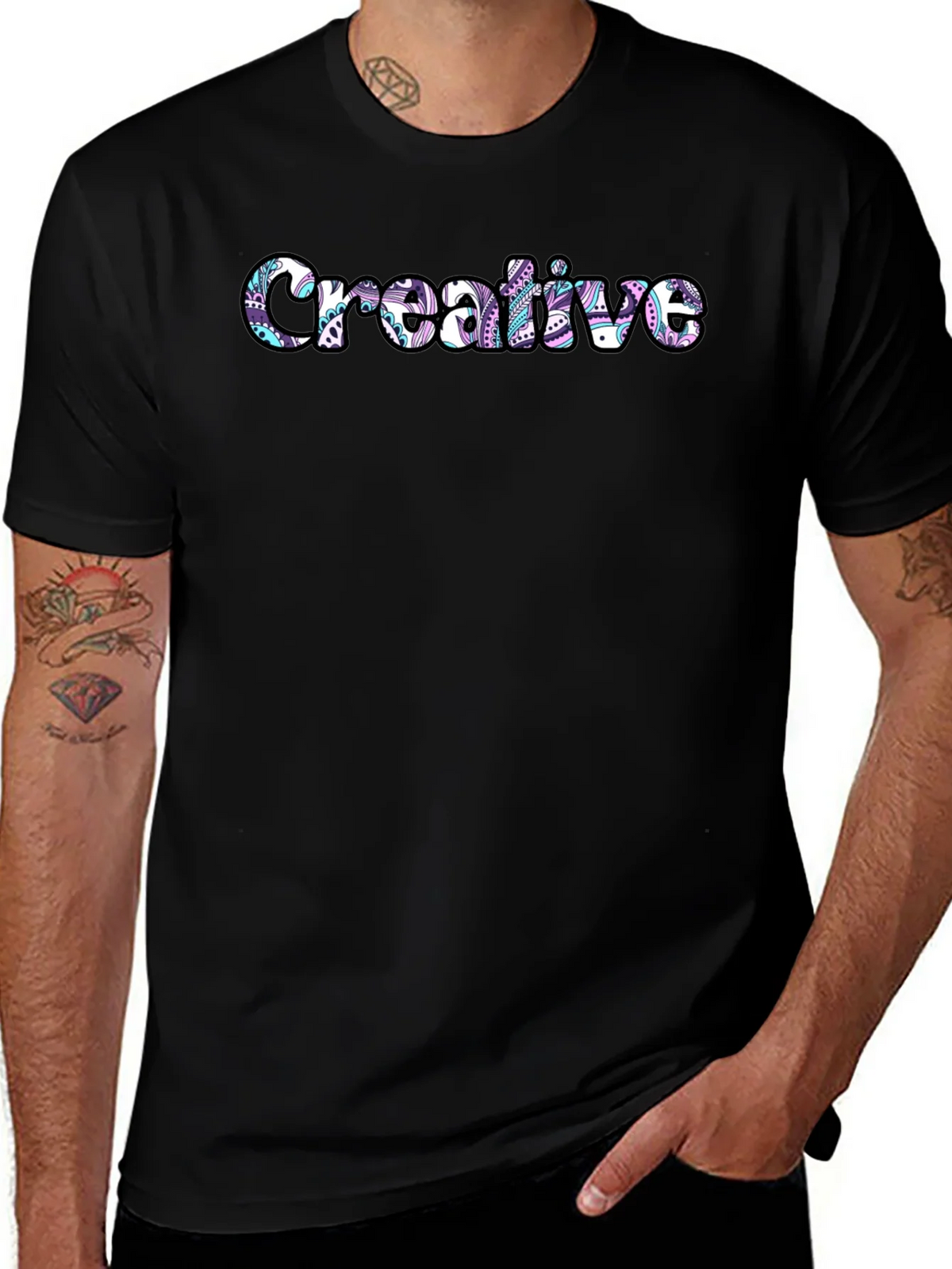 Creative Patterned Graphic T-Shirt product image 1