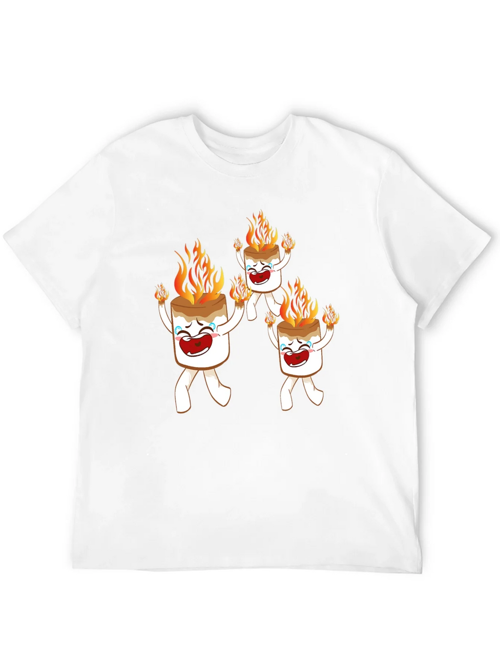 Funny Marshmallow On Fire Graphic Tee product image 11