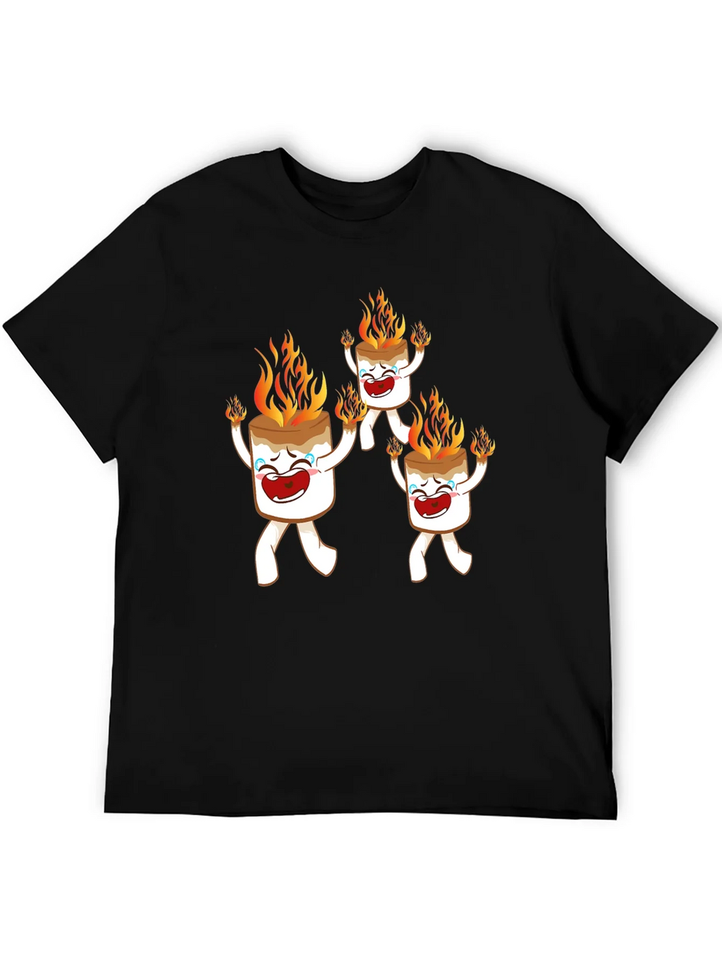 Funny Marshmallow On Fire Graphic Tee product image 5