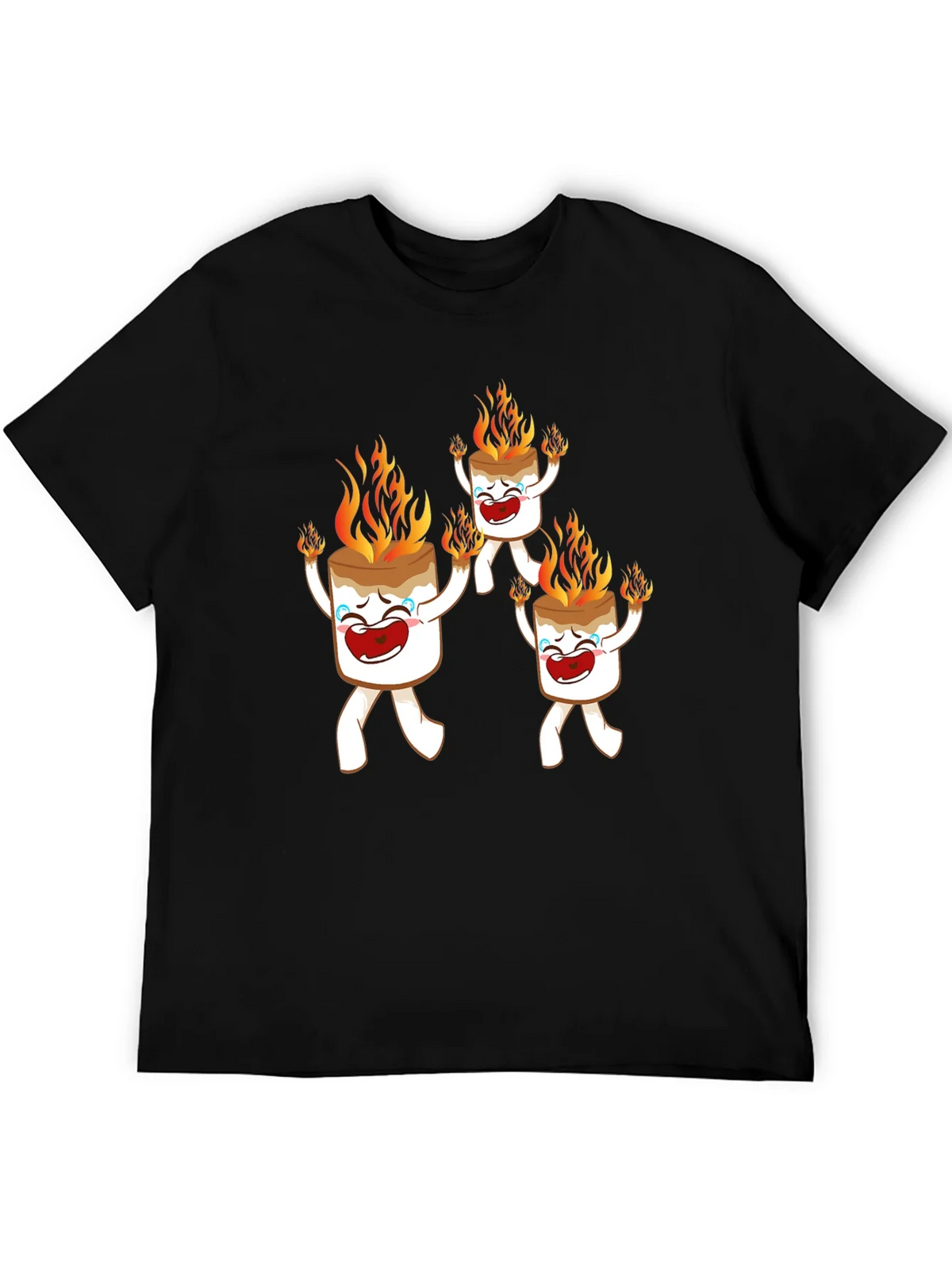 Funny Marshmallow On Fire Graphic Tee product image 5