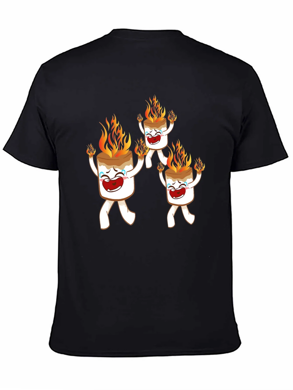 Funny Marshmallow On Fire Graphic Tee product image 4