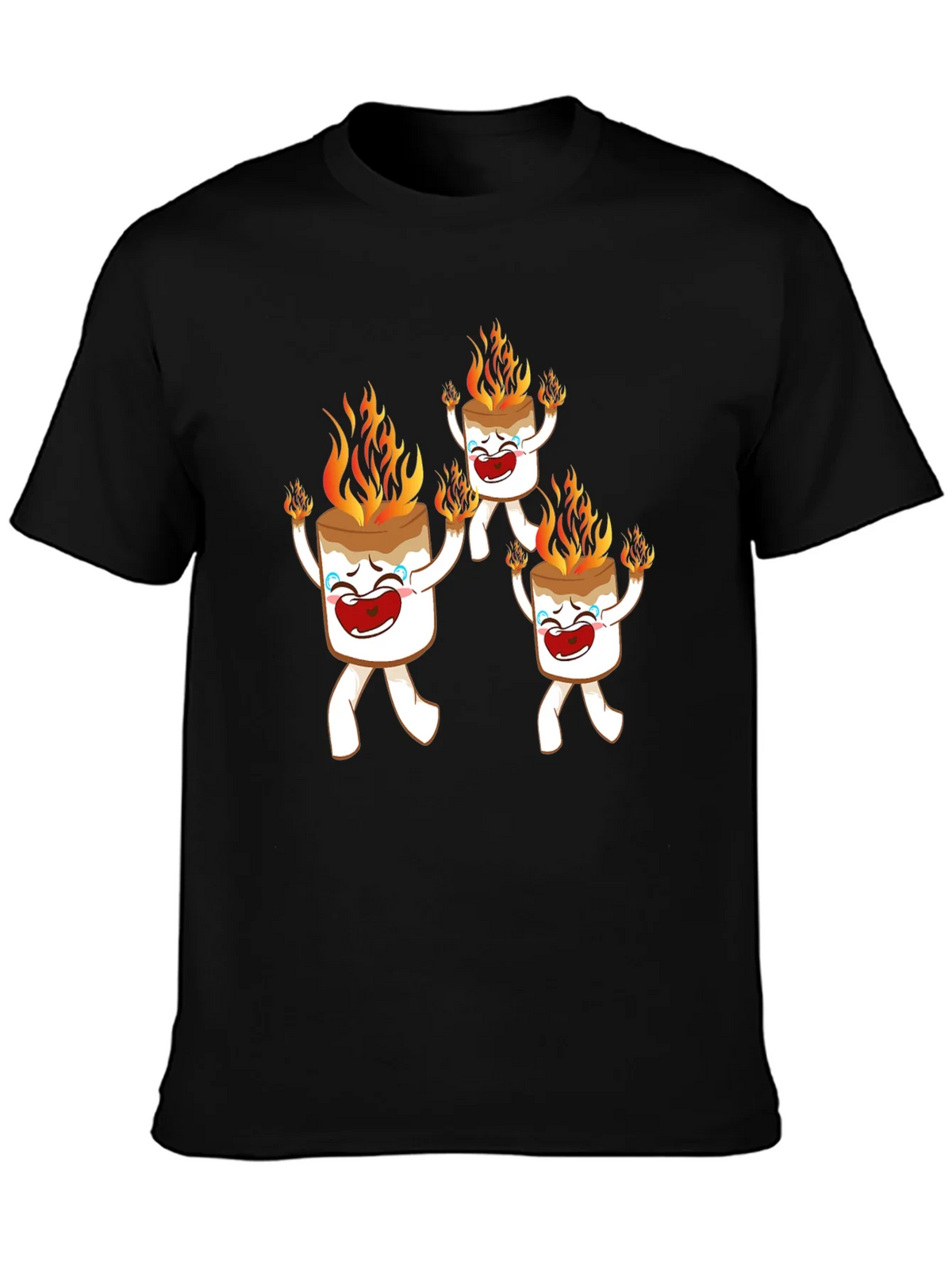 Funny Marshmallow On Fire Graphic Tee product image 3