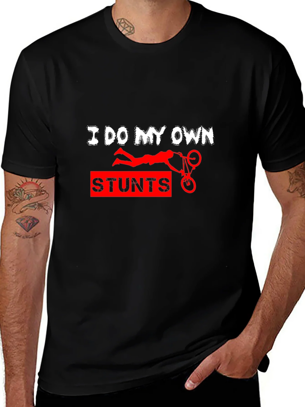 I Do My Own Stunts Funny Graphic Tee product image 1