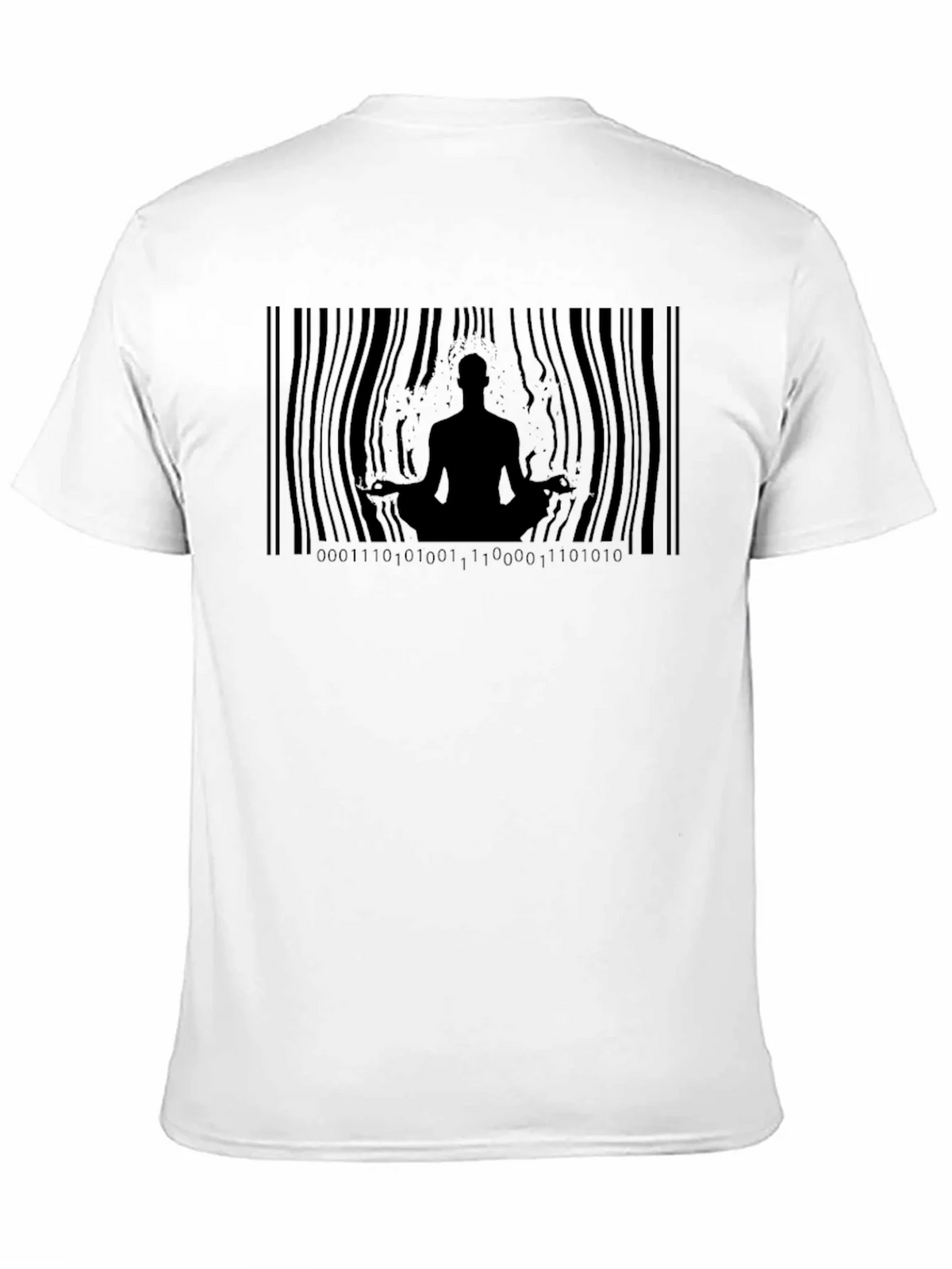 Meditative Binary Barcode T-Shirt product image 10