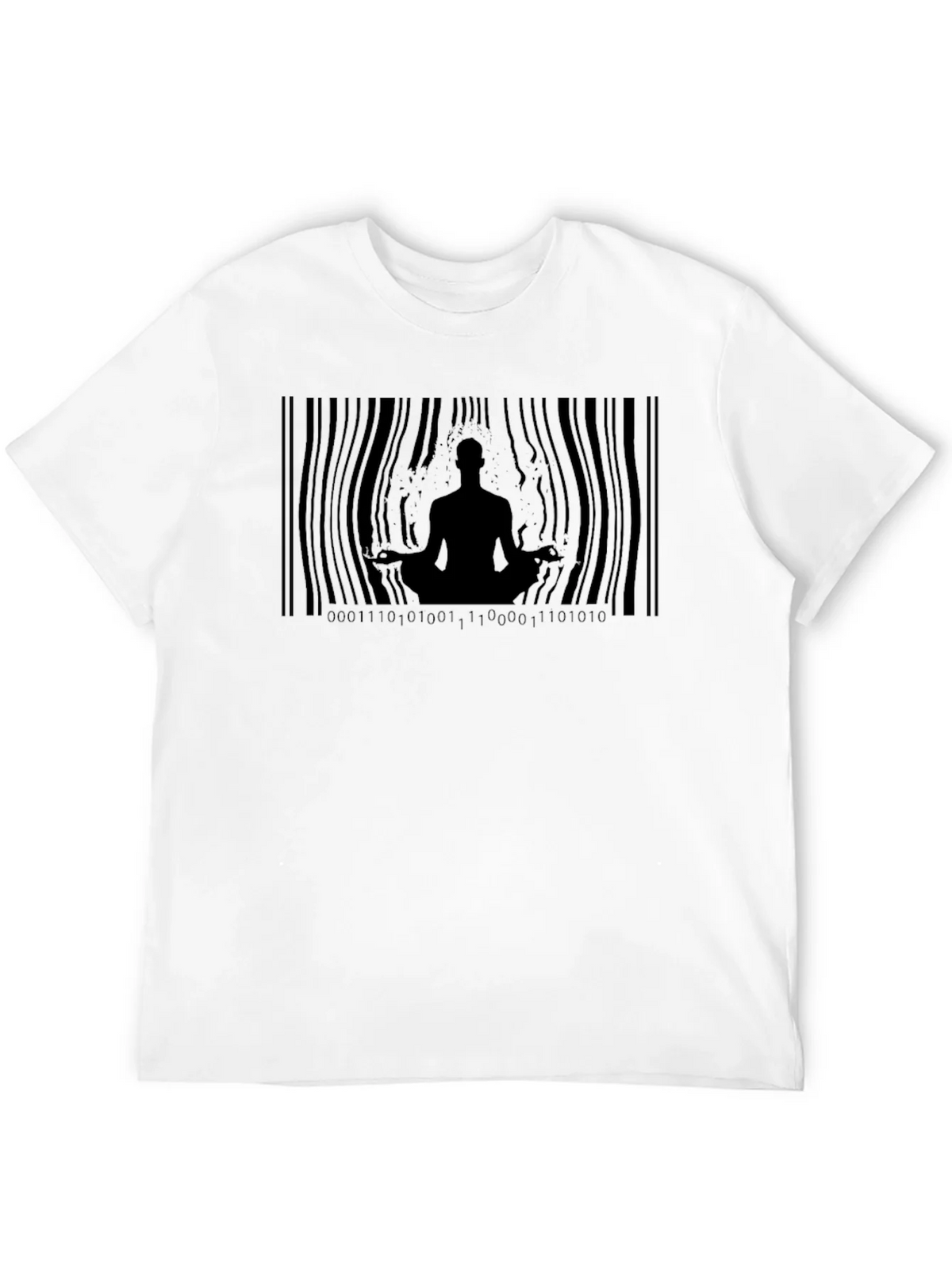 Meditative Binary Barcode T-Shirt product image 11