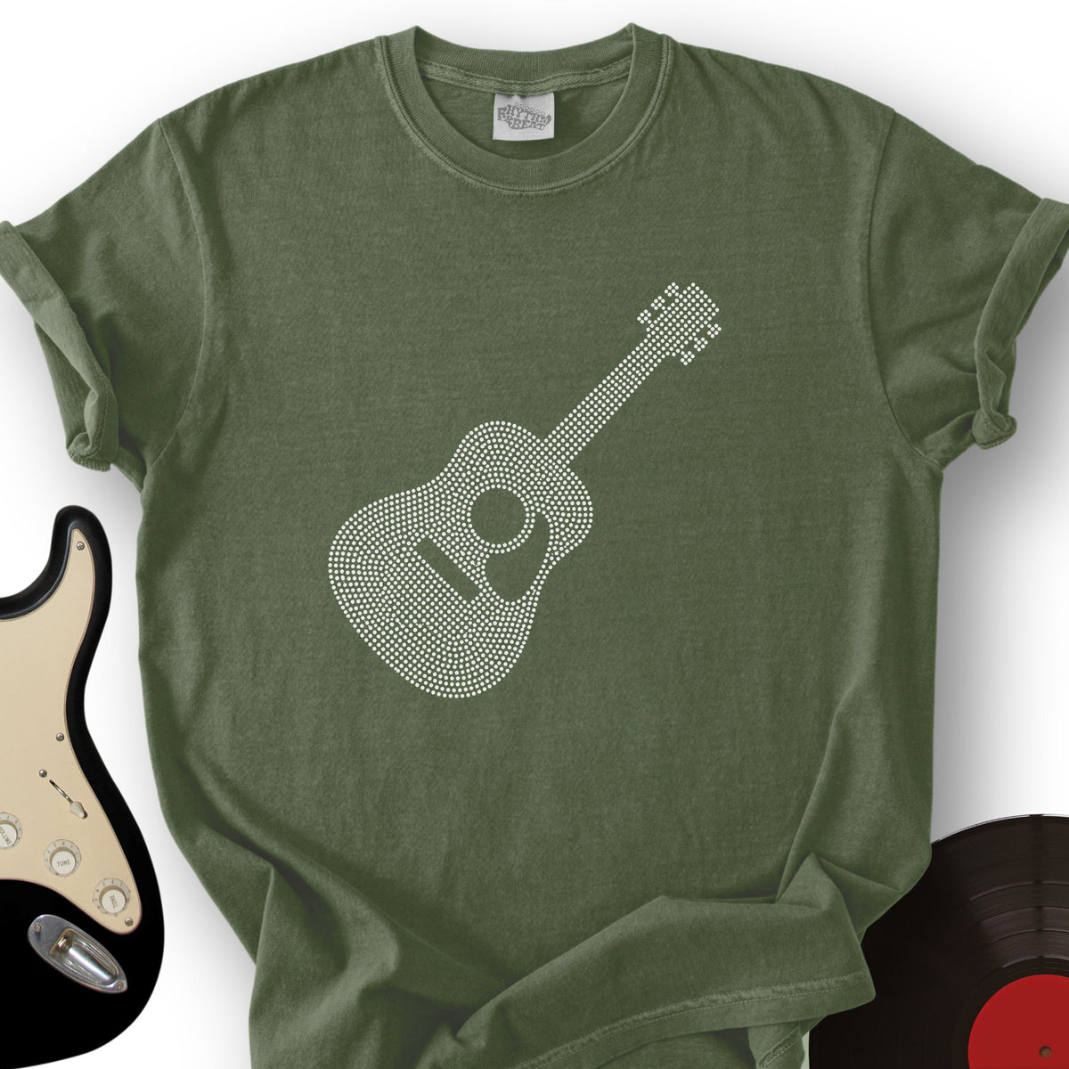 Dotted Acoustic Guitar T-Shirt product image 6