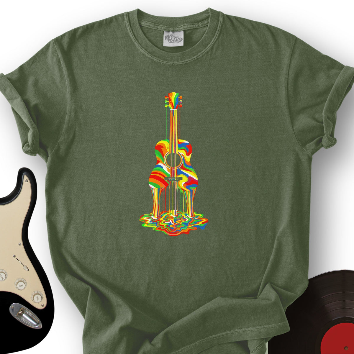 Melting Rainbow Acoustic T-Shirt product image 5