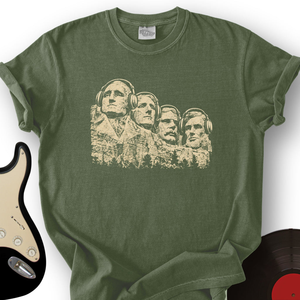 Mount Rushmore Headphones T-Shirt product image 2