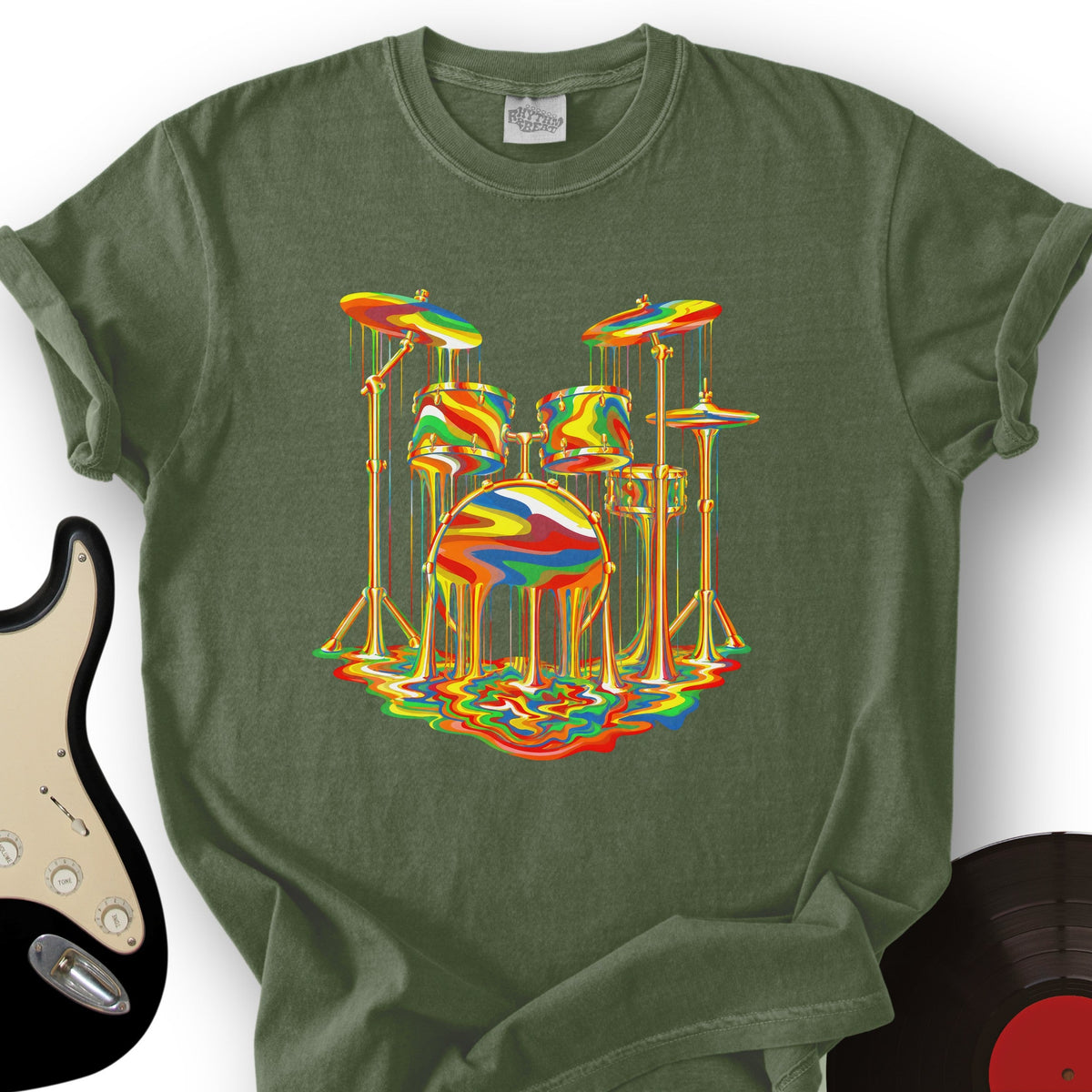 Melting Rainbow Drums T-Shirt product image 3