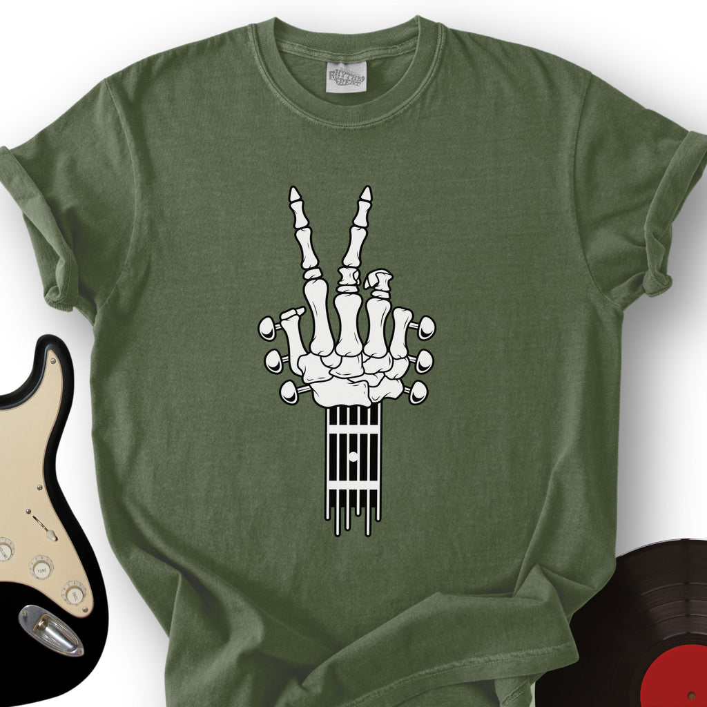 Skeleton Peace Guitar T-Shirt product image 2