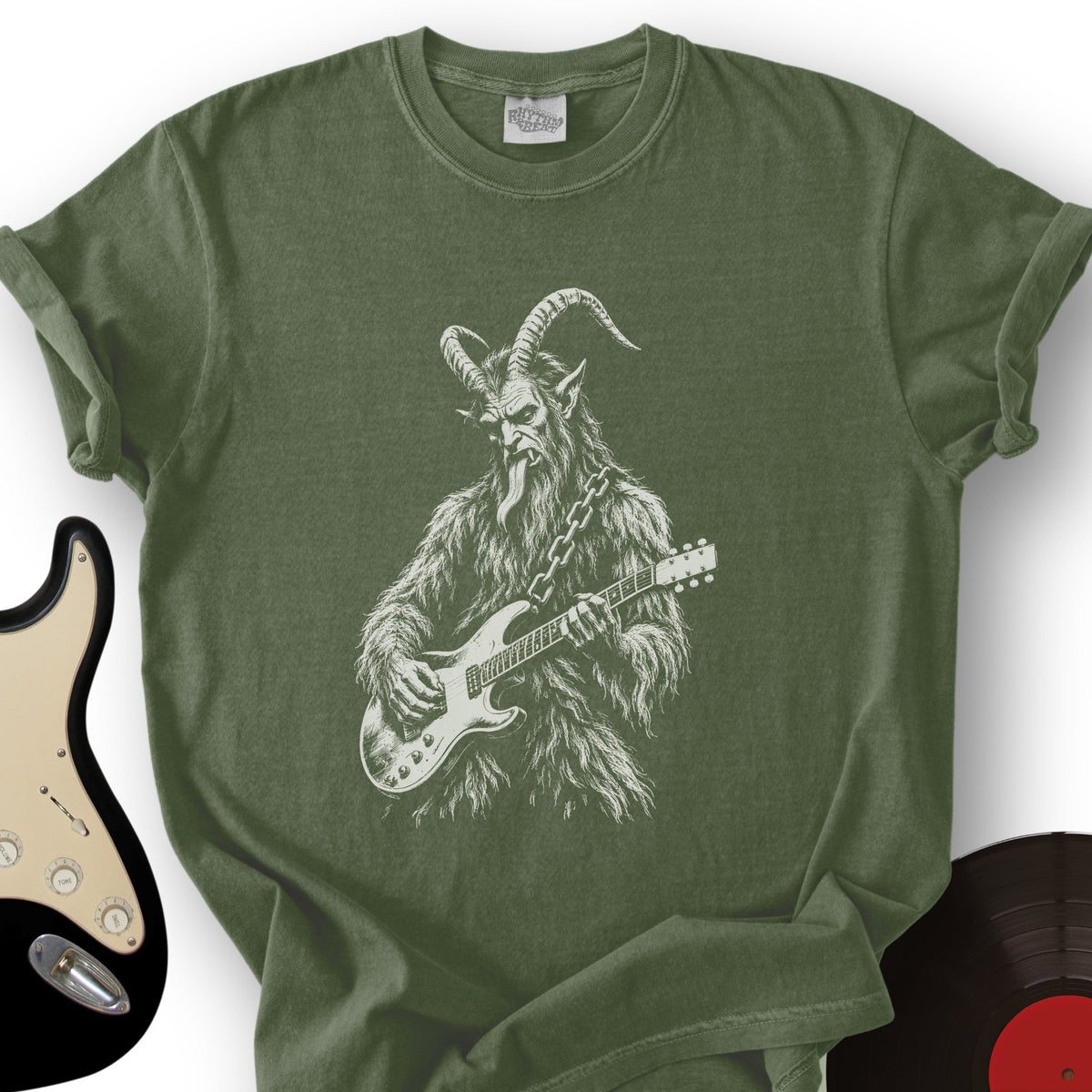 Krampus Guitar Engraving T-Shirt product image 2