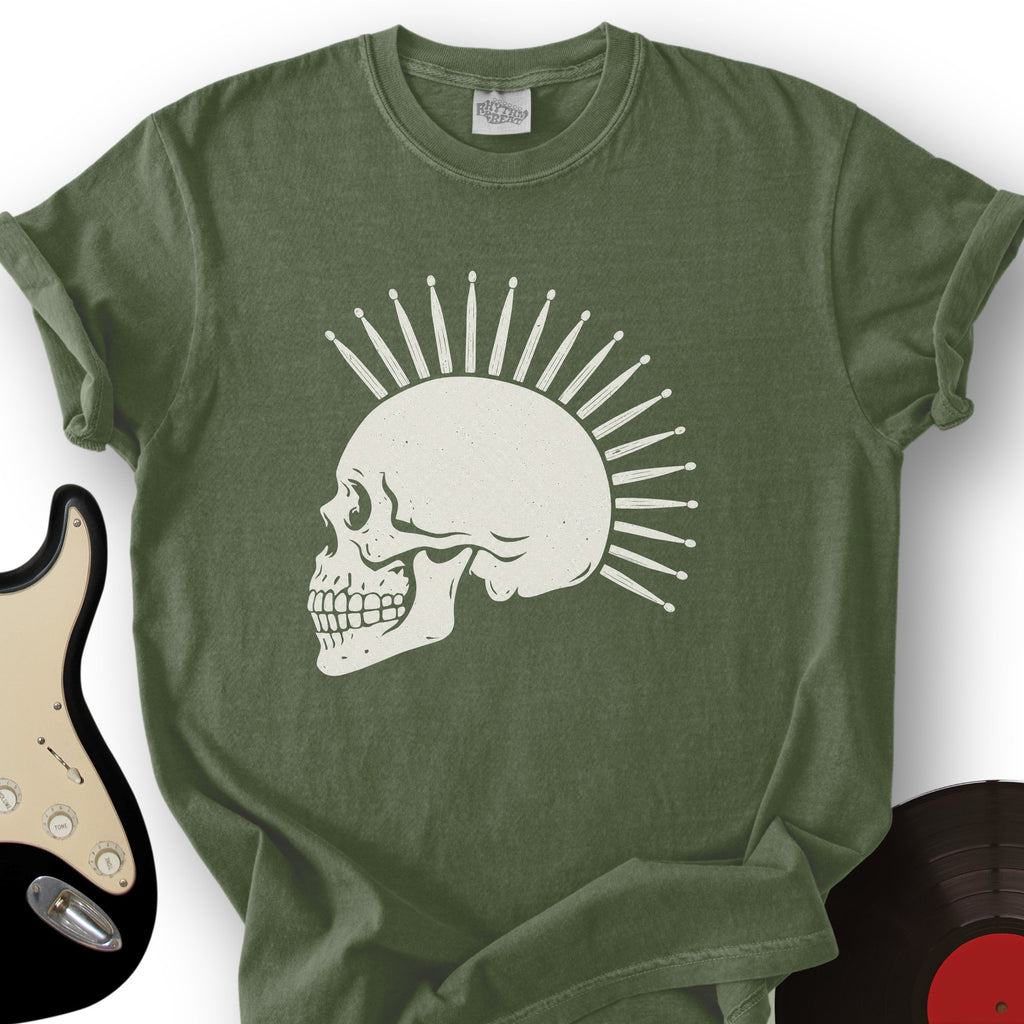 Drumstick Mohawk Skull T-Shirt product image 2