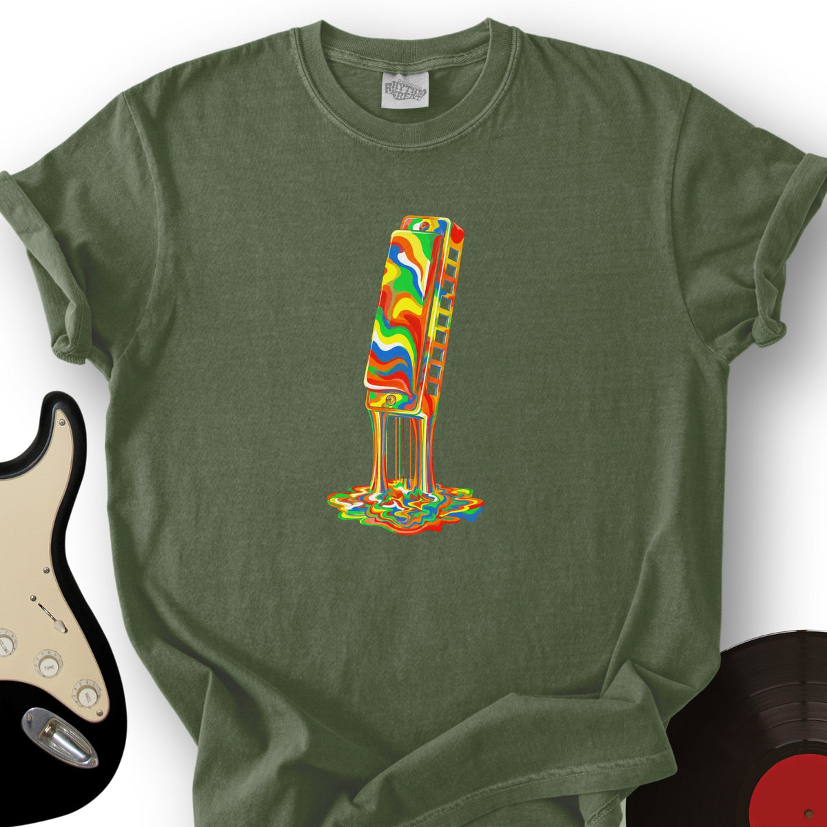 Melting Rainbow Harmonica T-Shirt product image 4