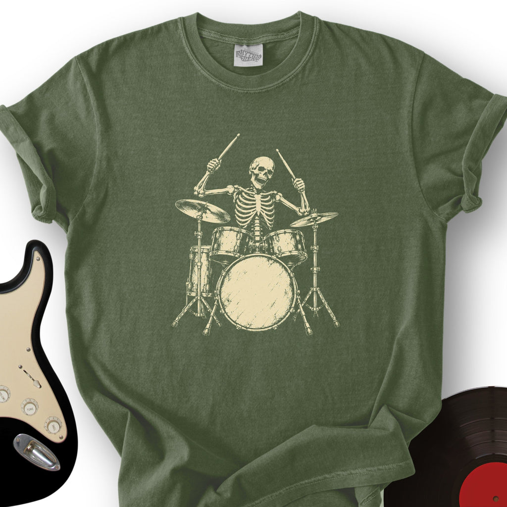 Skeleton Drummer Cream T-Shirt product image 3