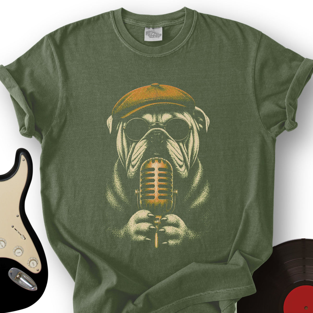 Microphone Bulldog T-Shirt product image 3