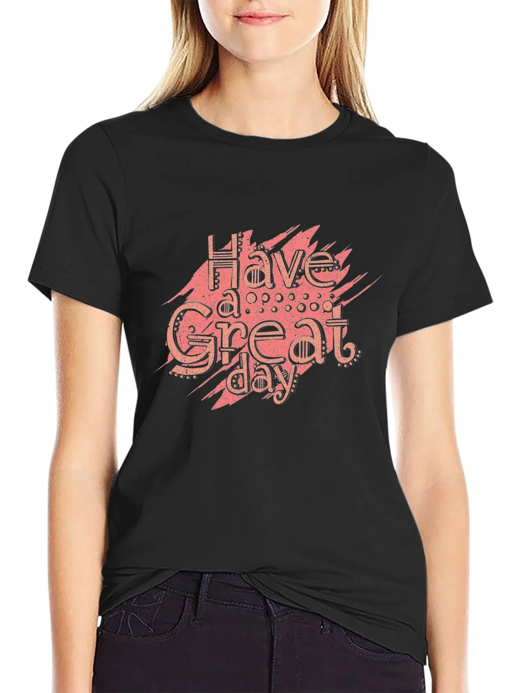 Have A Great Day Black Graphic Tee product image 2
