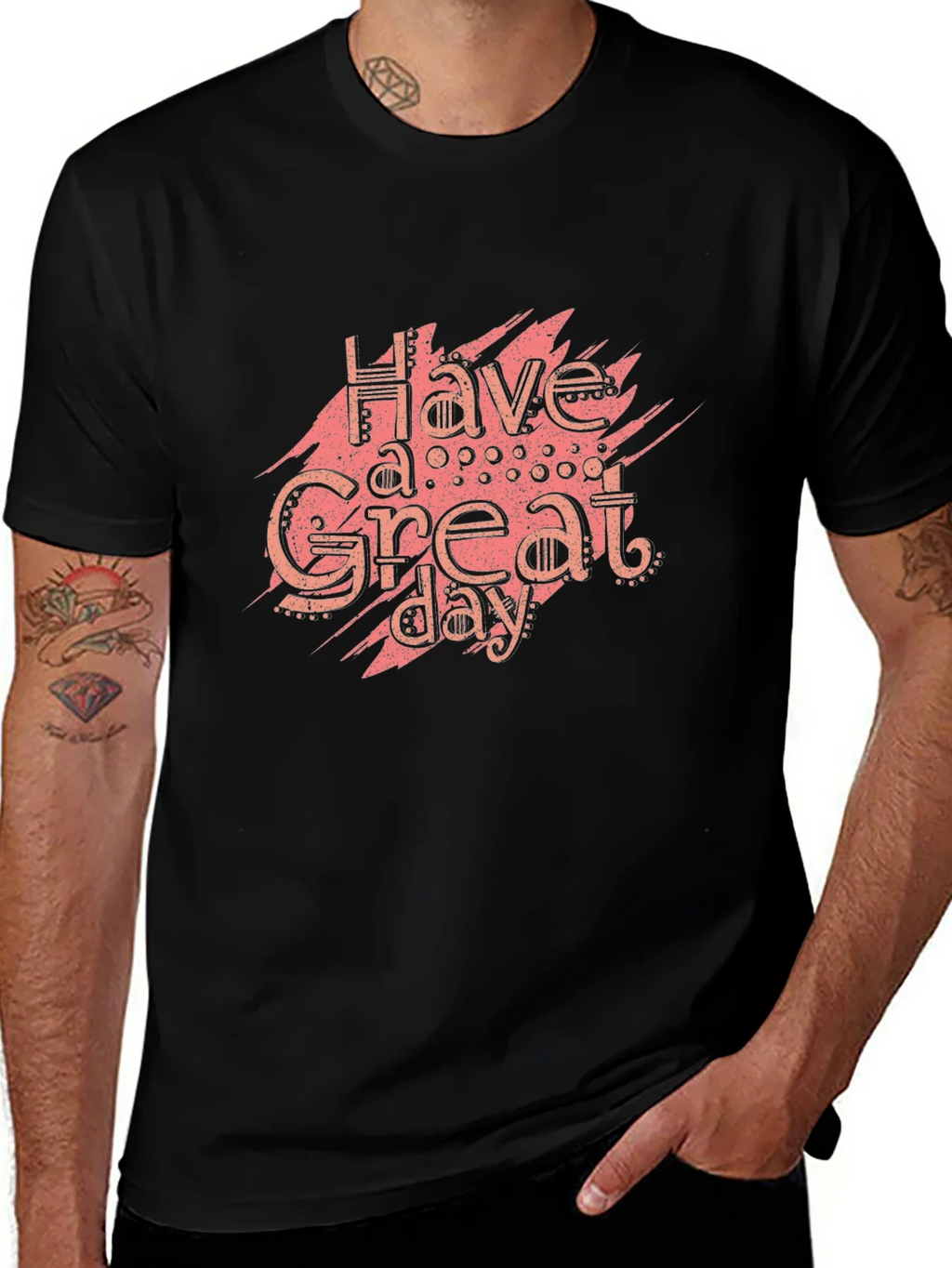 Have A Great Day Black Graphic Tee product image 1