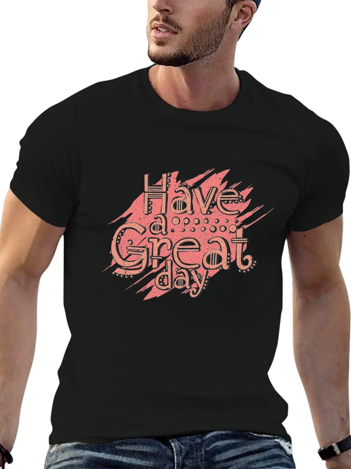 Have A Great Day Black Graphic Tee product image 6