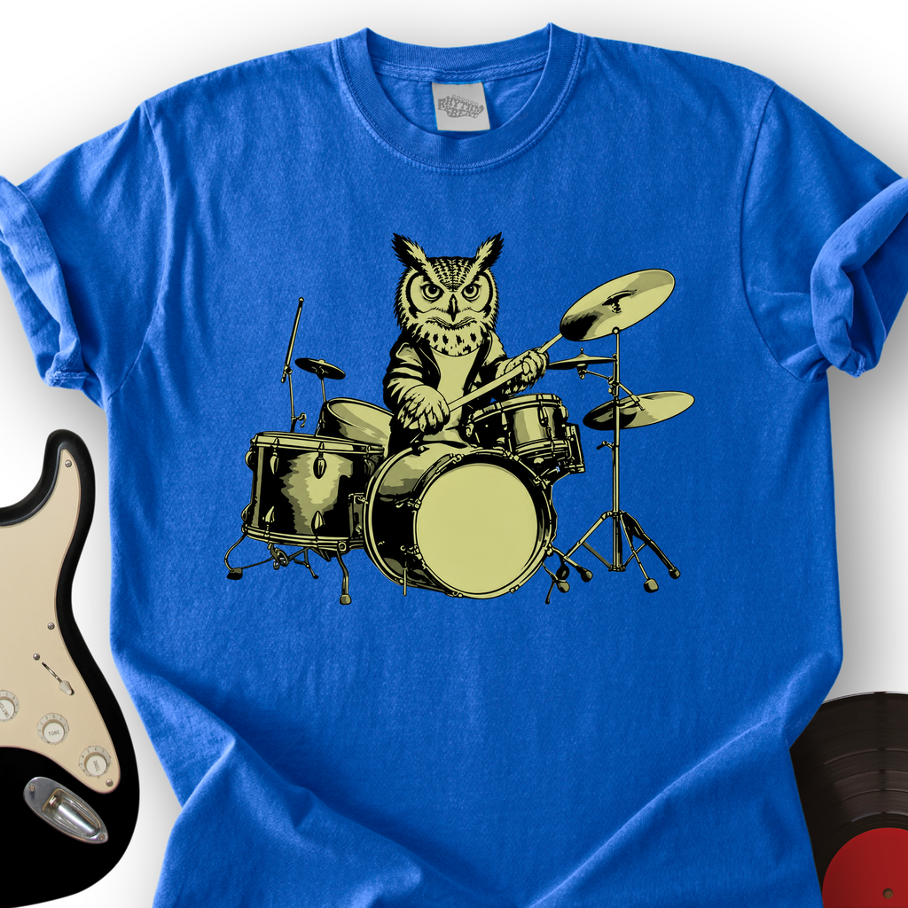 Owl Drummer T-Shirt product image 2