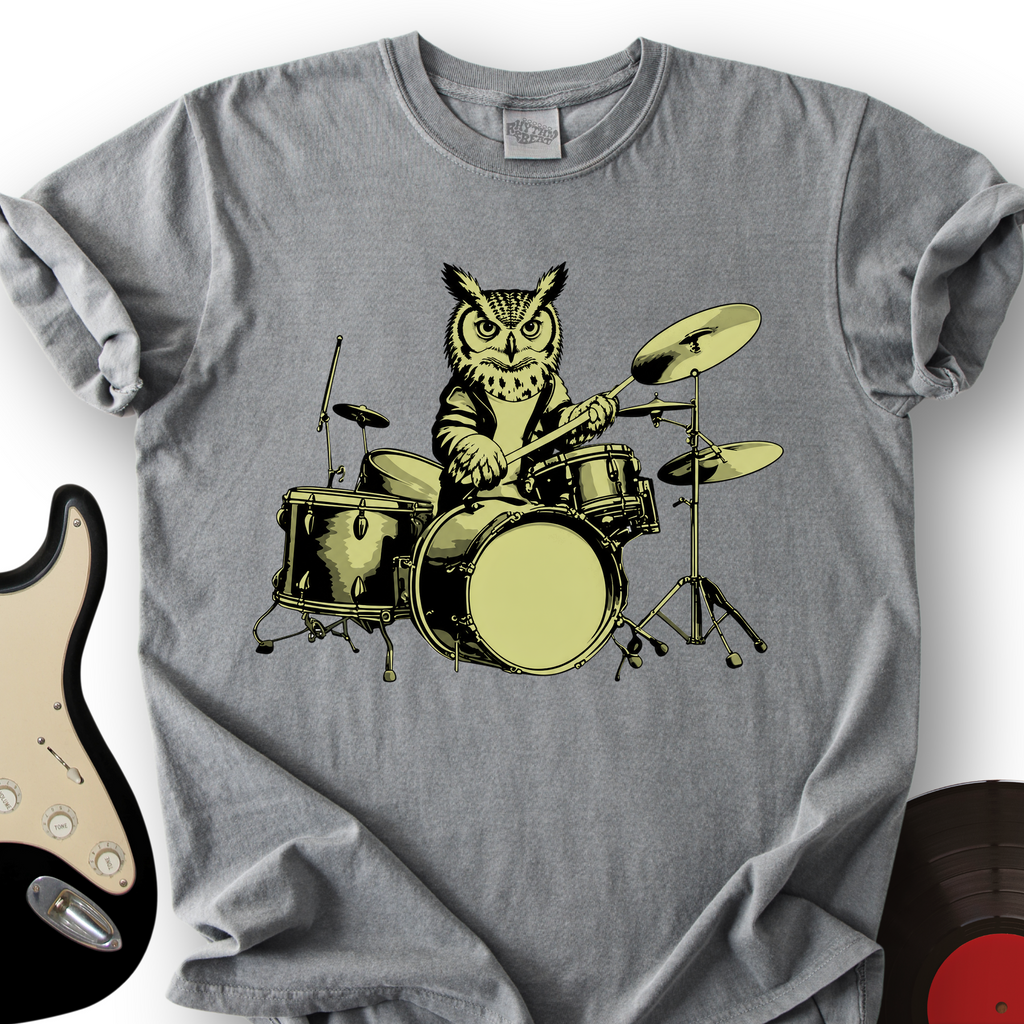Owl Drummer T-Shirt product image 1