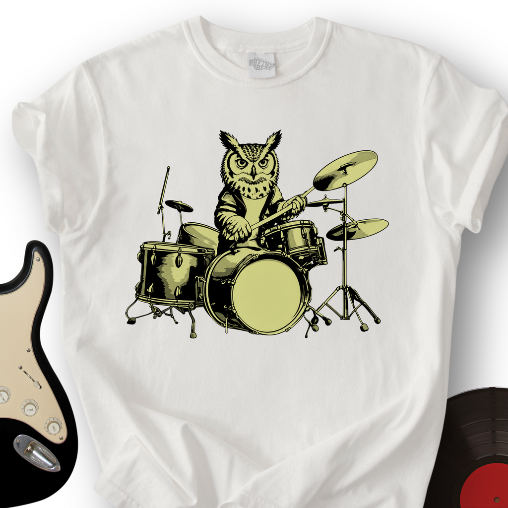 Owl Drummer T-Shirt product image 3