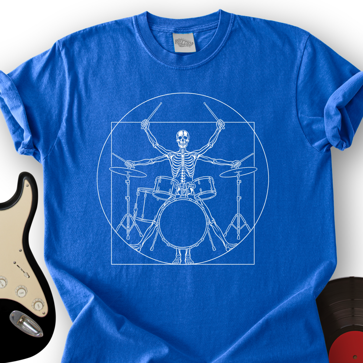 Vitruvian Drum Bones T-Shirt product image 6