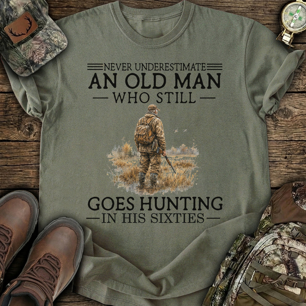 Never Underestimate An Old Man Hunting Sixties T-Shirt product image 2
