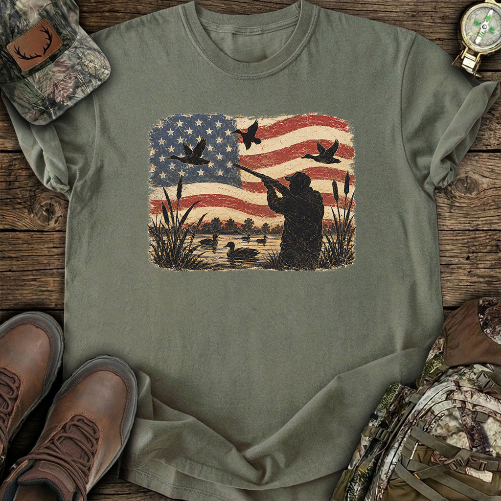 Patriotic Duck Hunting T-Shirt product image 7