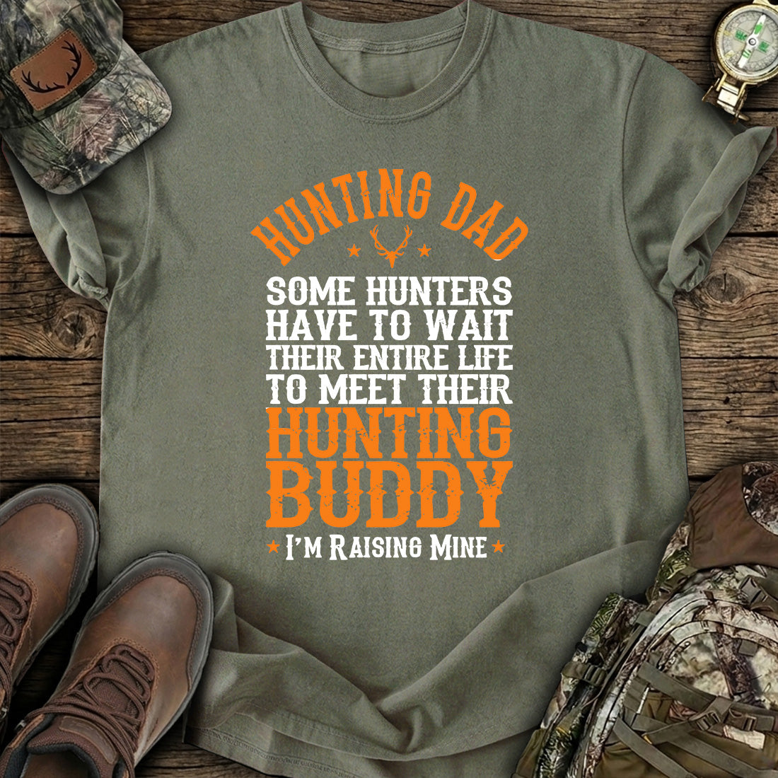 Hunting Dad Funny Buddy T-Shirt product image 3