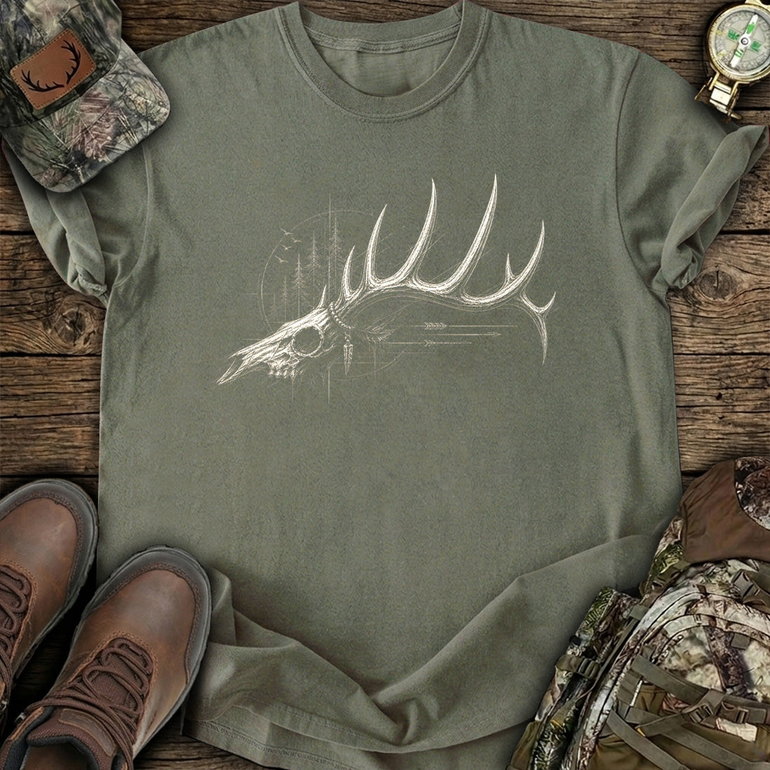 Deer Skull Antler T-Shirt product image 3