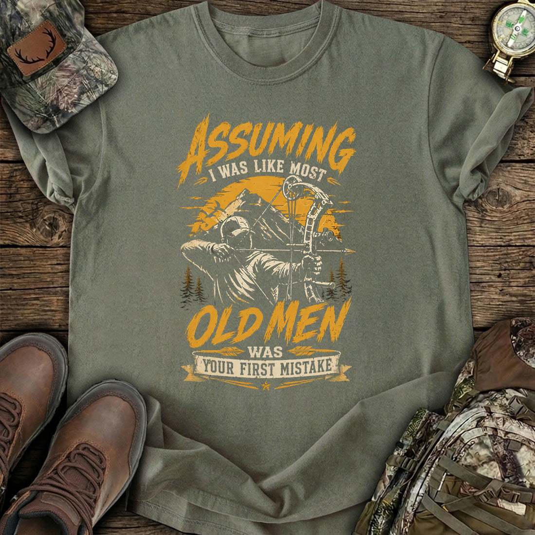 Old Men Hunting Mistake T-Shirt product image 6