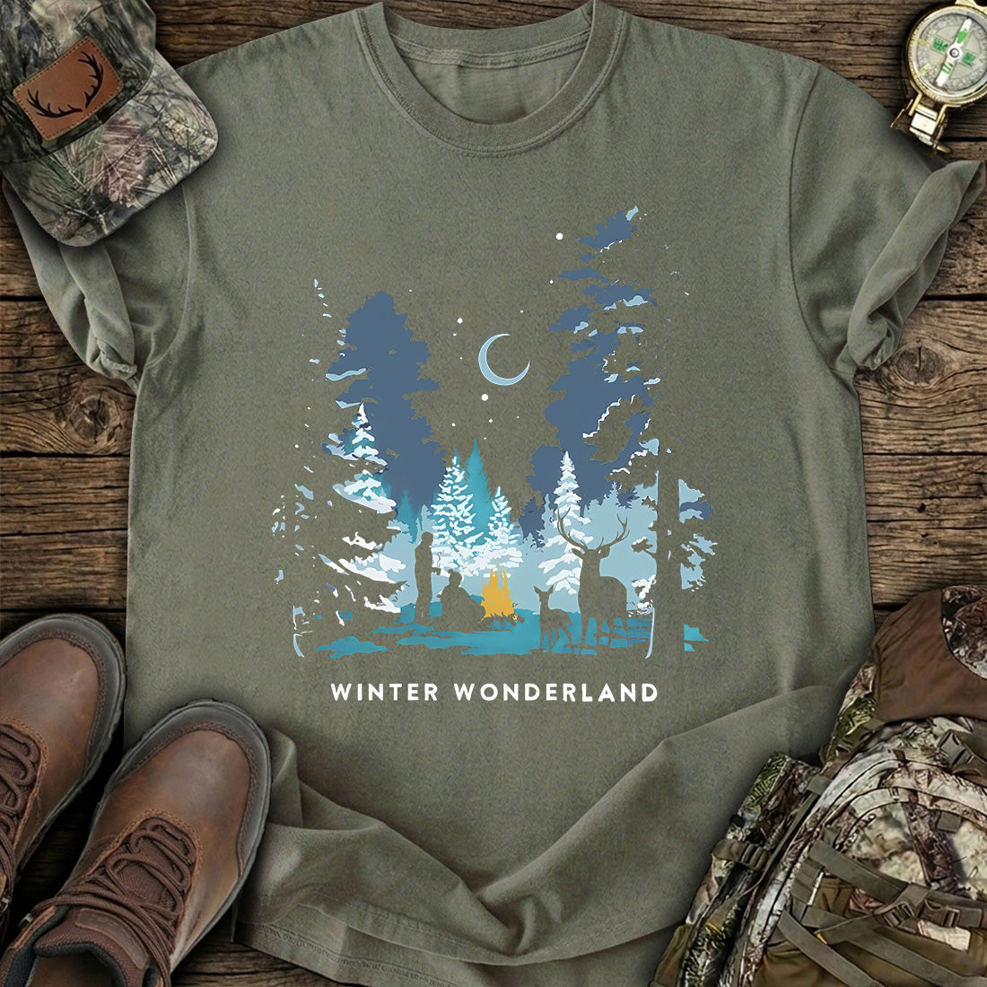 Winter Deer Camp T-Shirt product image 7