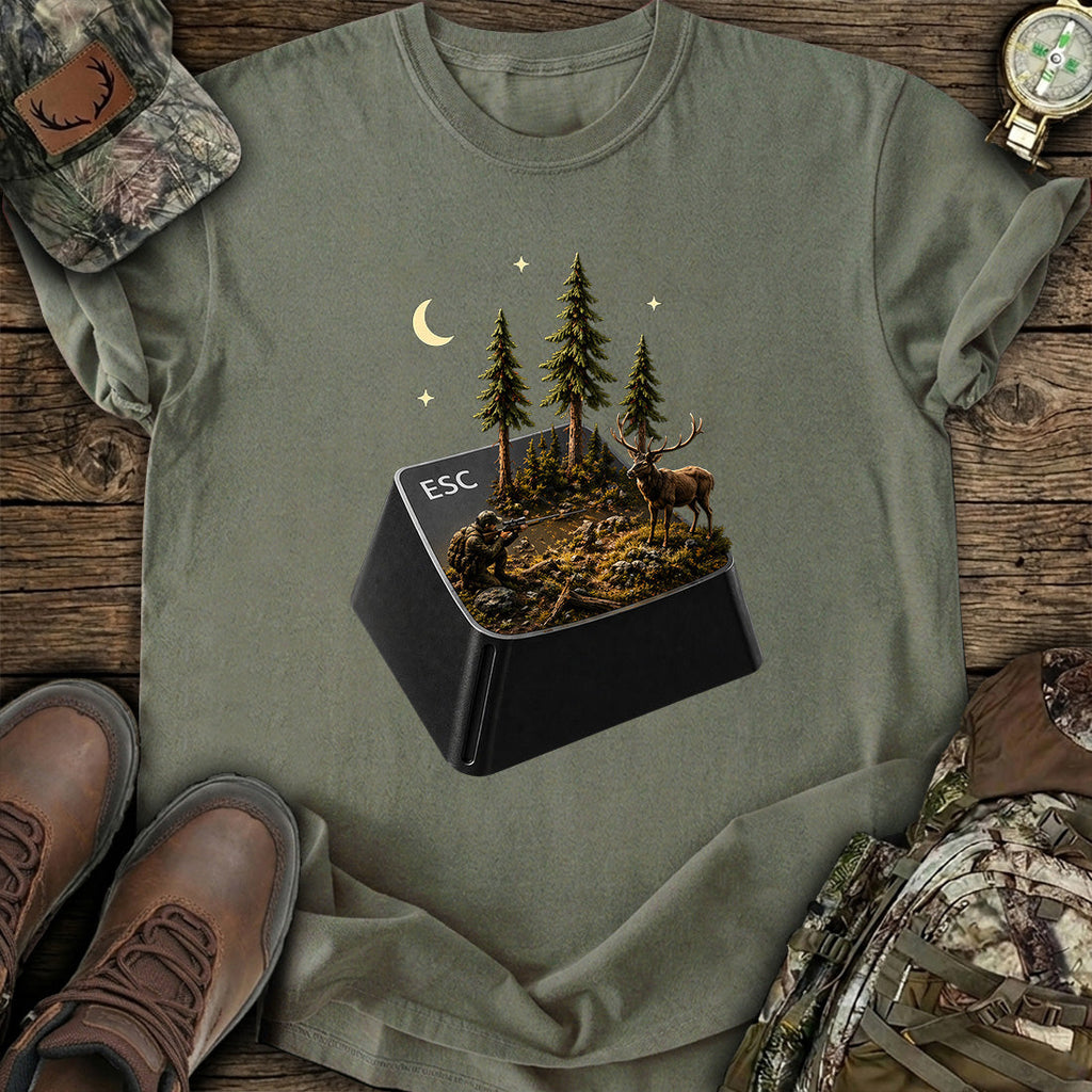 ESC Key Hunting Scene Hunter T-Shirt product image 4