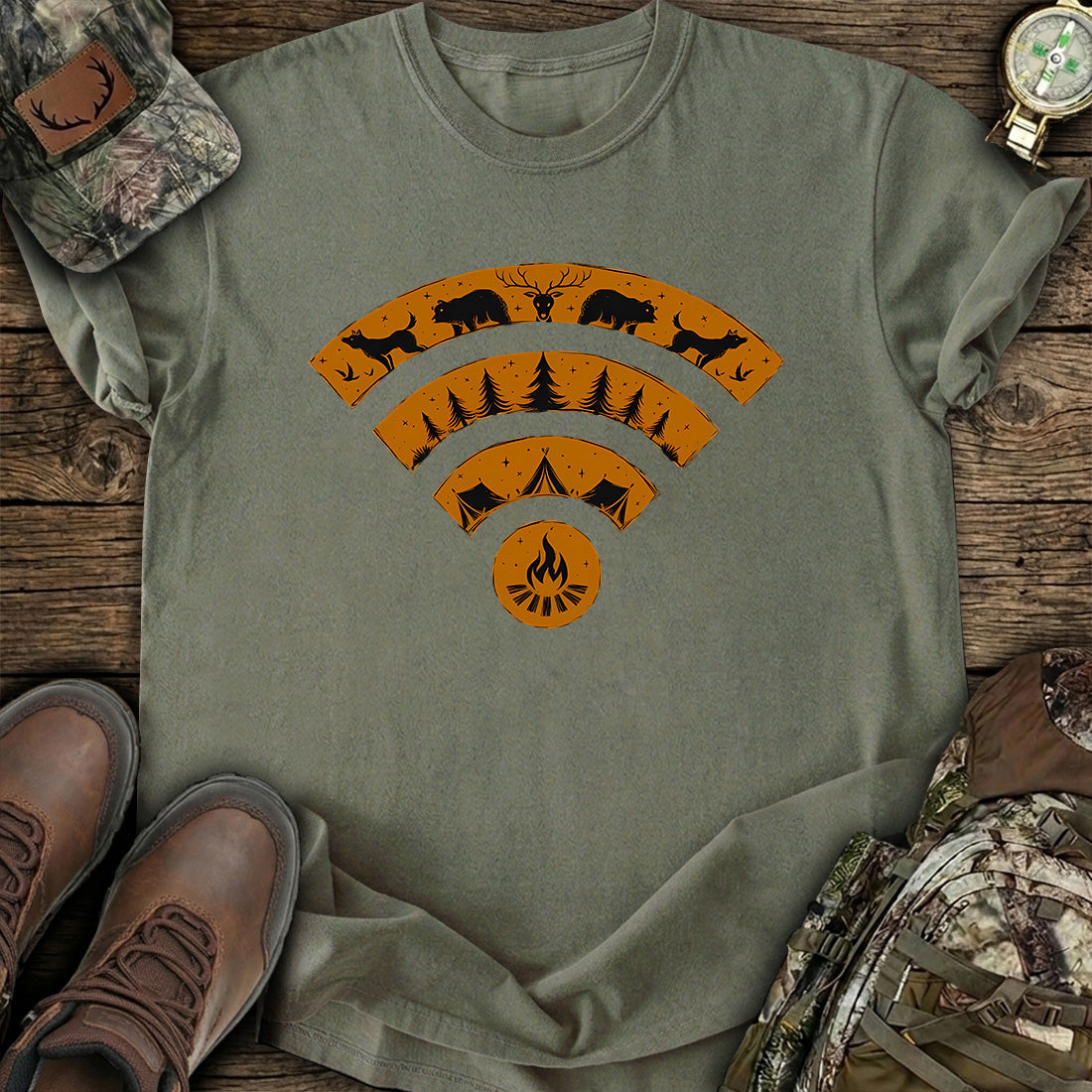 Camping Wildlife WiFi T-Shirt product image 2
