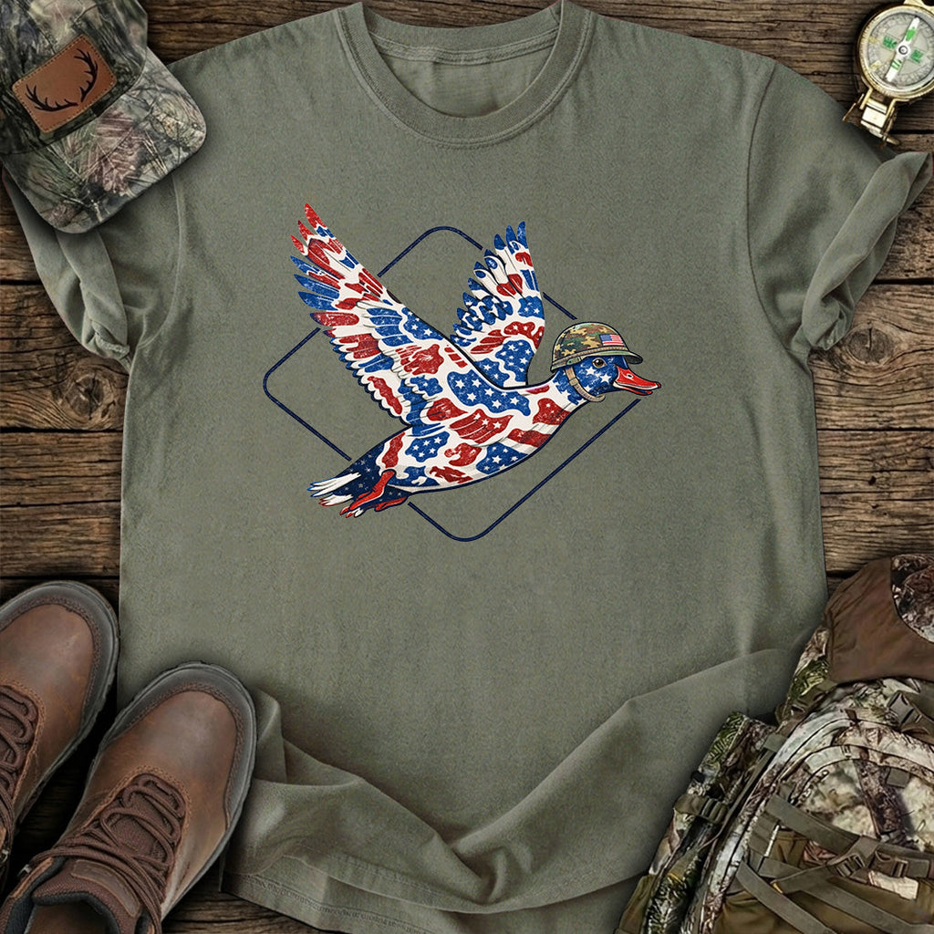 Patriotic Duck Hunting USA T-Shirt product image 4