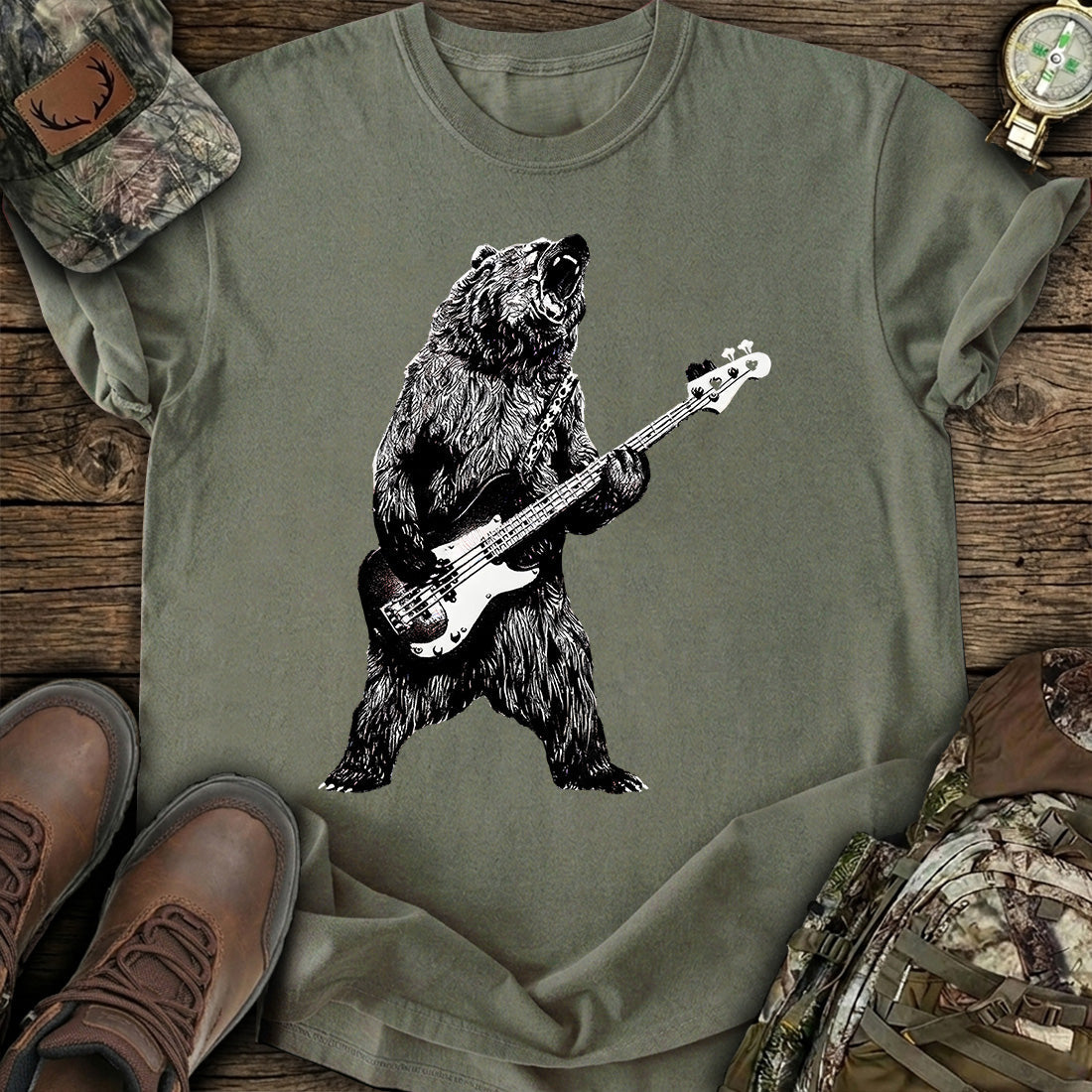 Rock Bear Guitar T-Shirt product image 6