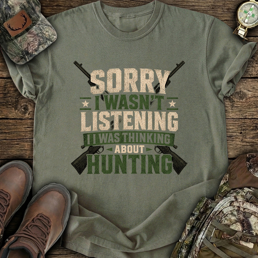 I Was Thinking About Hunting T-Shirt product image 7