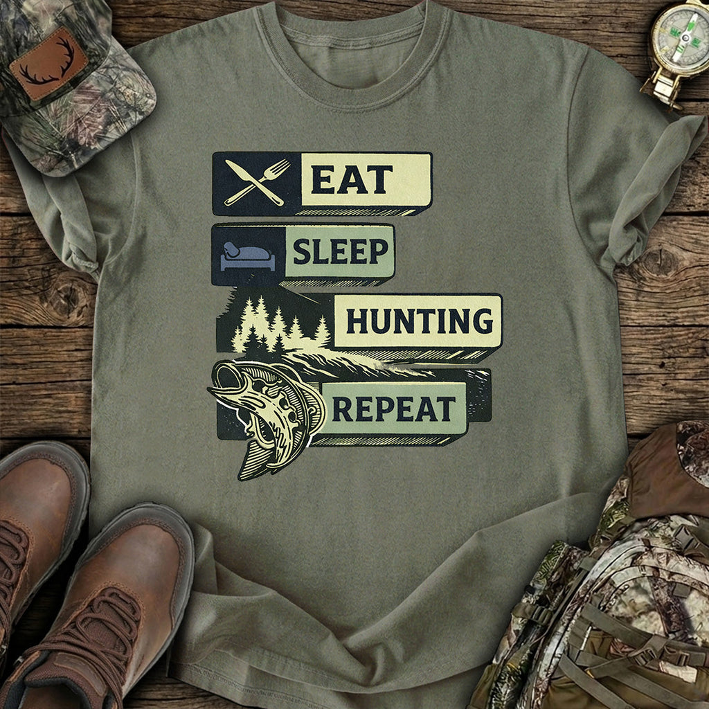 Eat Sleep Hunting Repeat T-Shirt product image 1
