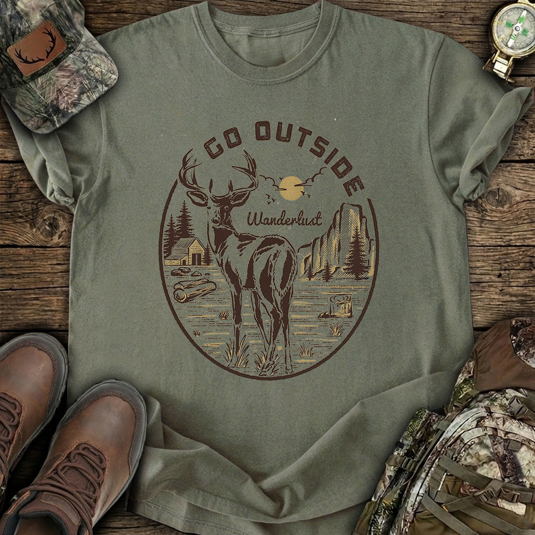 Outdoor Deer Wanderlust T-Shirt product image 7