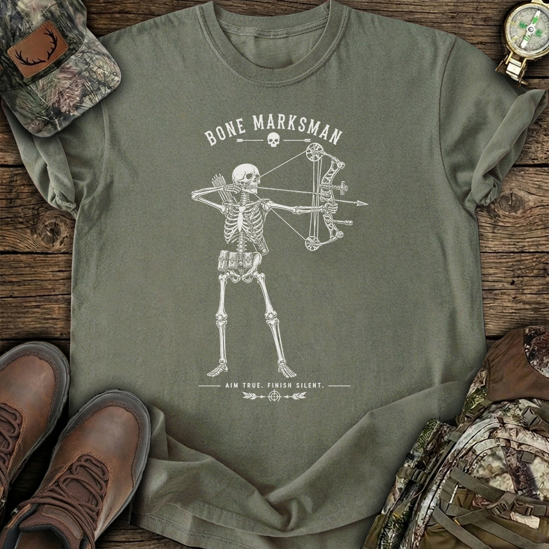 Skeleton Bowhunter T-Shirt product image 5