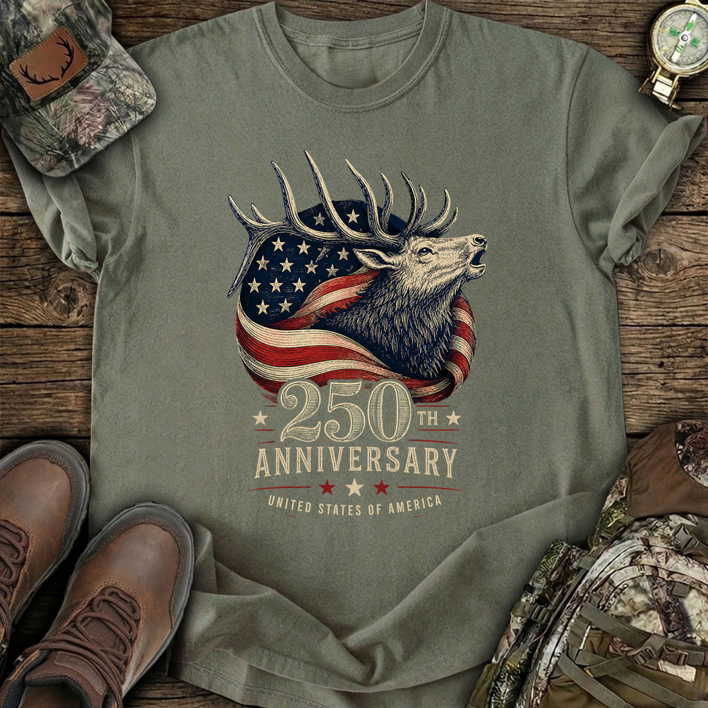 Patriotic Elk Hunting T-Shirt product image 2