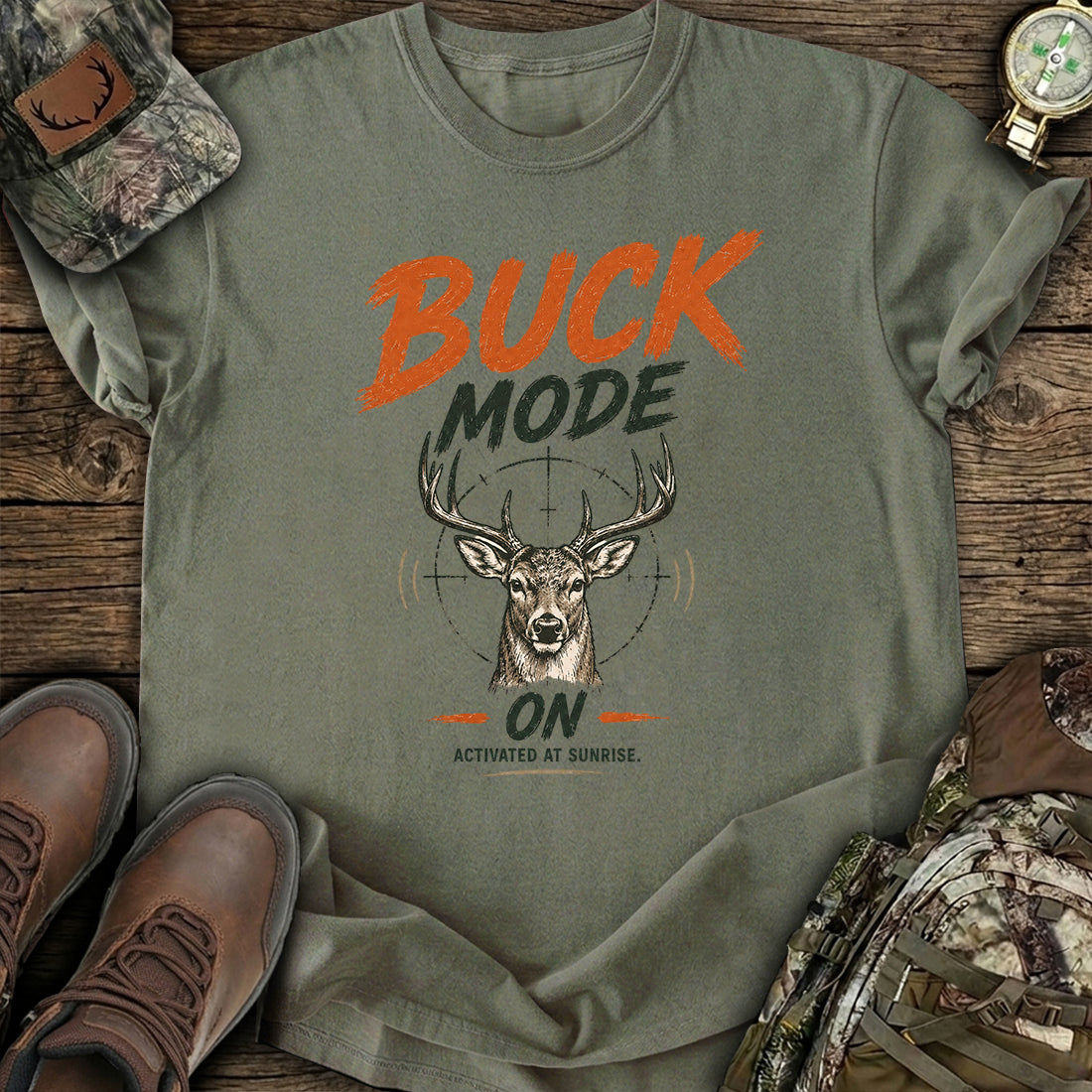 Sunrise Buck Mode On T-Shirt product image 7