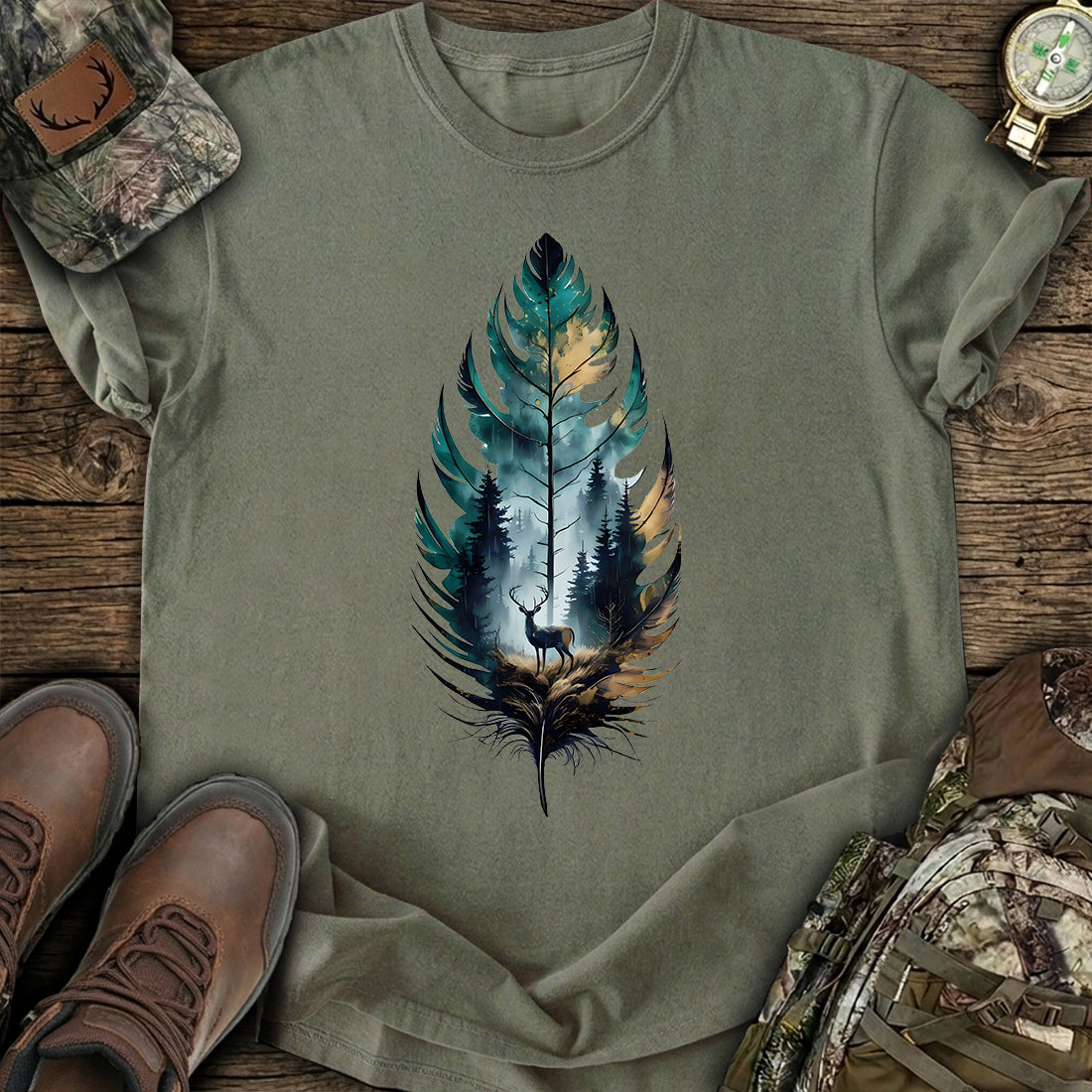 Forest Soul Feather T-Shirt product image 7