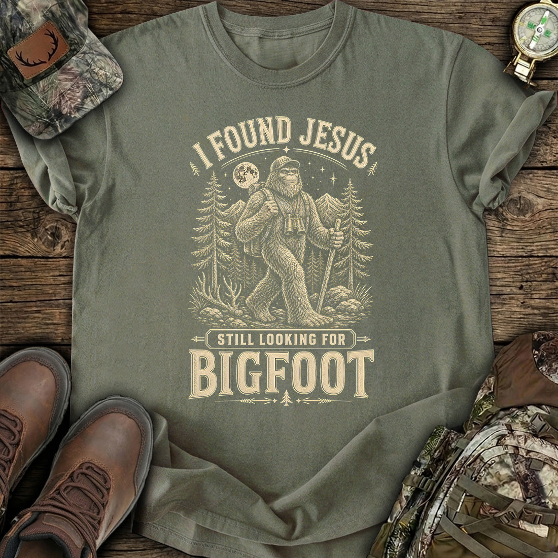 Funny Bigfoot Jesus T-Shirt product image 2