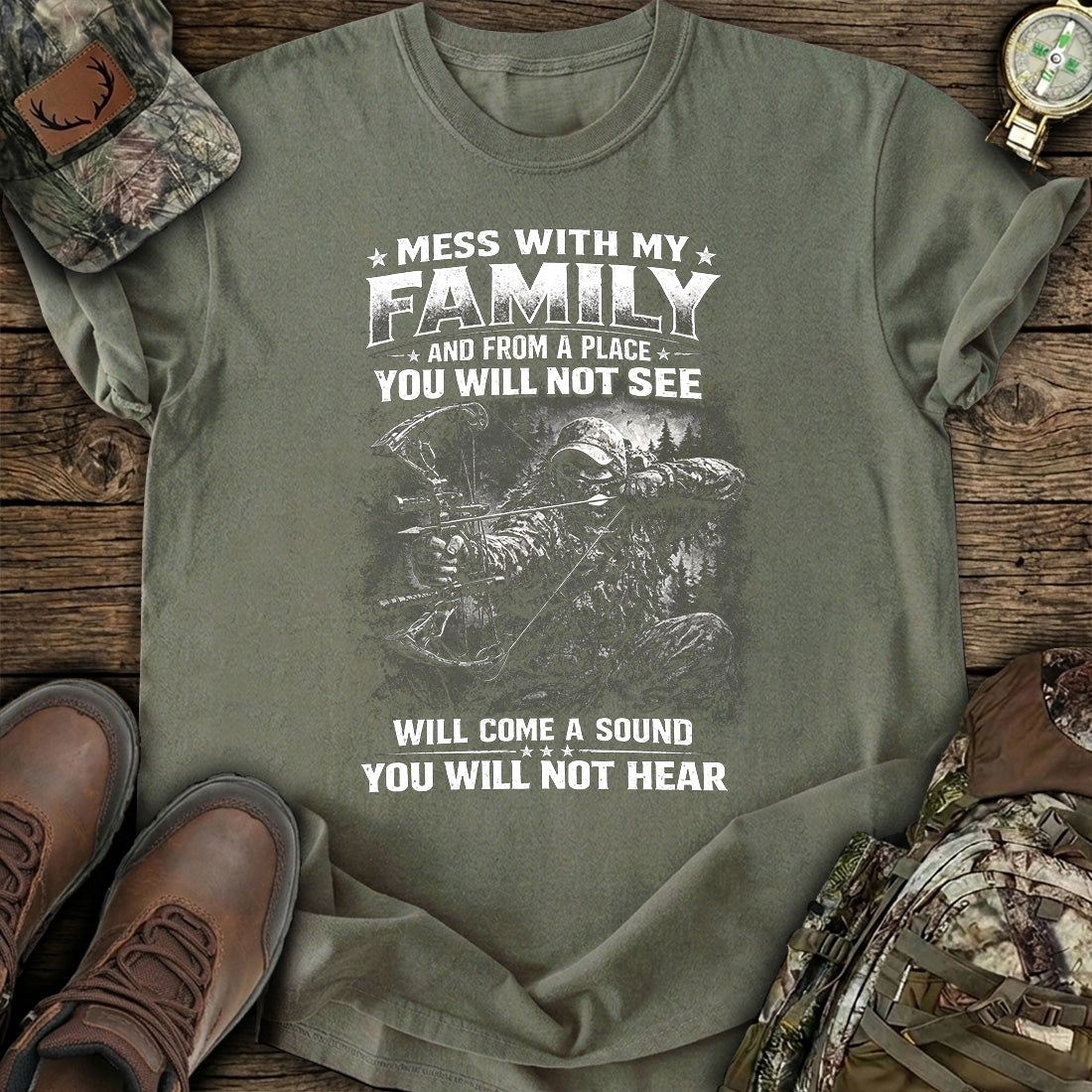 Bow Hunting Family Quote T-Shirt product image 4