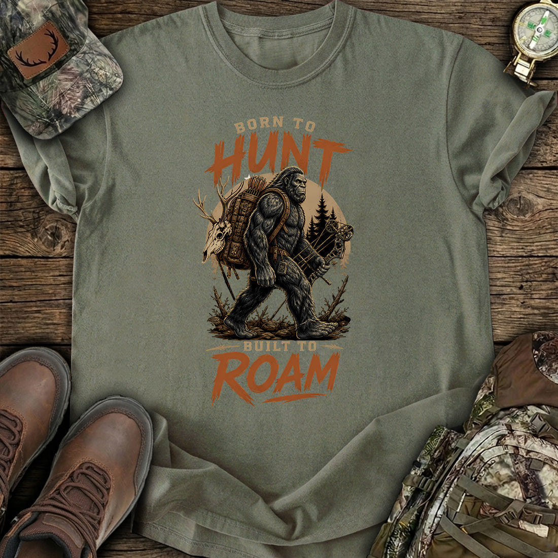 Bigfoot Bow Hunting T-Shirt product image 5