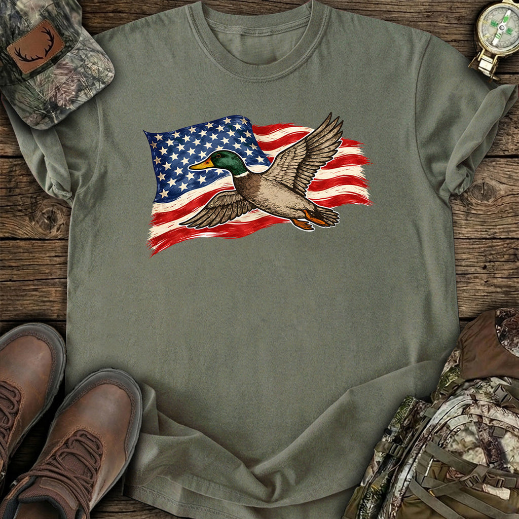American Flag Duck Hunting T-Shirt product image 2
